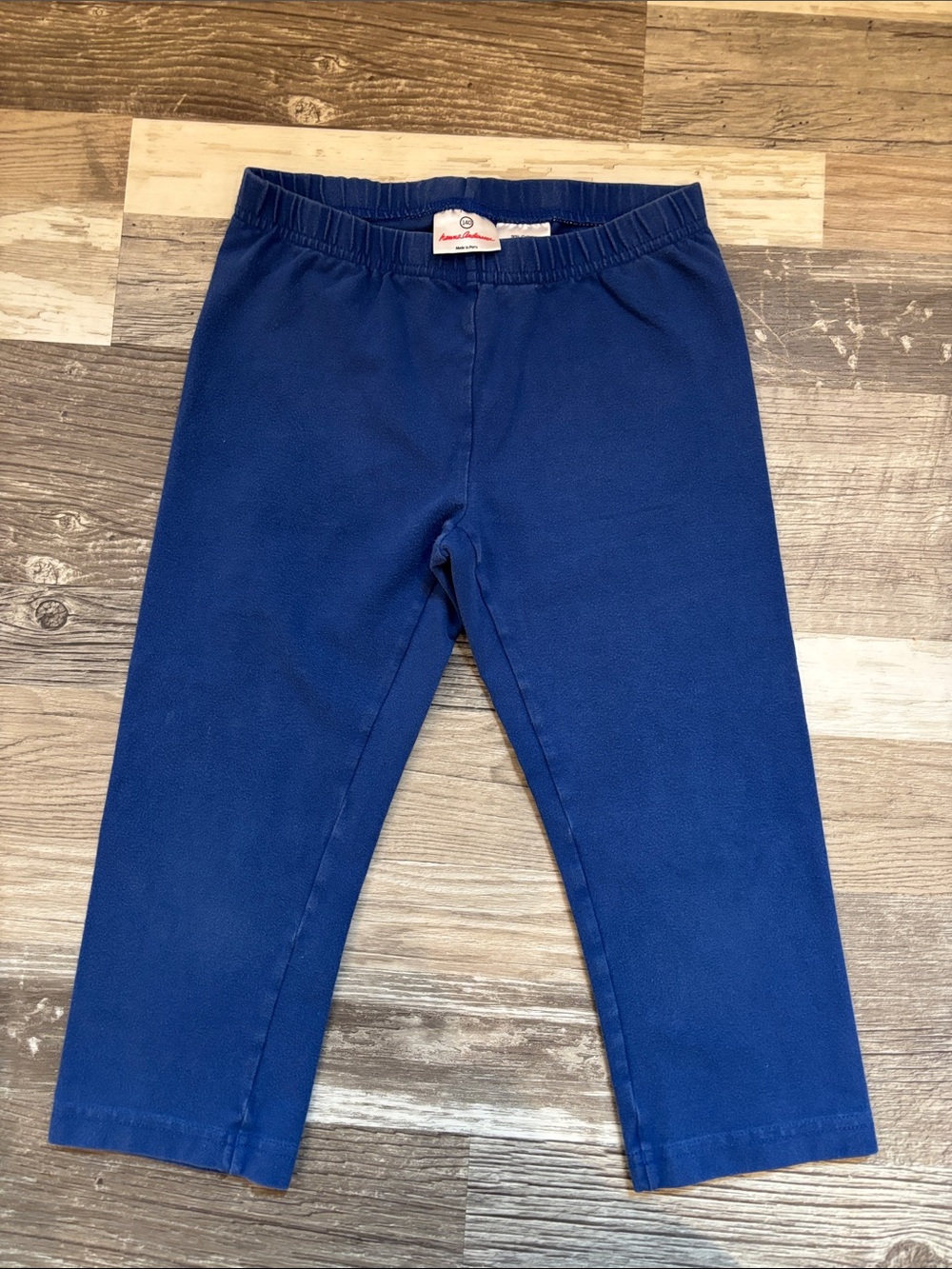 Girls Blue Knit Capri Leggings - Classic Comfort size 10